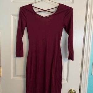 Forever 21 Burgundy Bodycon Dress, super soft! Size S